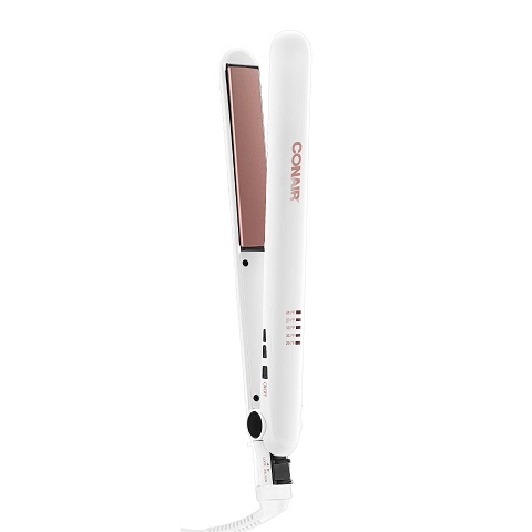 Conair Double Ceramic Flat Iron, 1-inch 1-Inch White, List Price is $24.99, Now Only $9.99, You Save $15