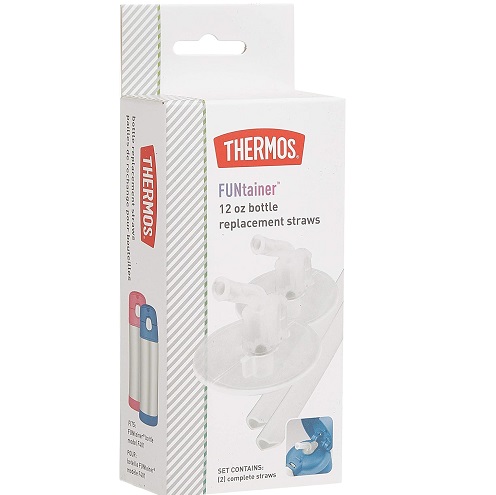 Thermos Replacement Straws for 12 Ounce Funtainer Bottle, Clear, Only $3.59