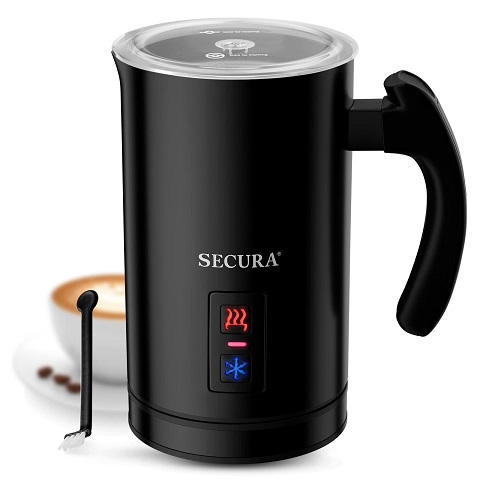 Secura Electric Milk Frother, Automatic Milk Steamer Warm or Cold Foam Maker for Coffee, Cappuccino, Latte, Stainless Steel Milk Warmer with Strix Temperature Control  Only $29.30