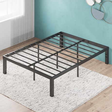 ZINUS Luis 16 Inch QuickLock Metal Platform Bed Frame / Mattress Foundation with Steel Slat Support / No Box Spring Needed / Easy Assembly, Queen Queen 16 inch Bed Frame,Only $56.20