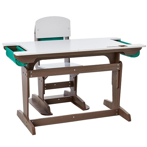KidKraft Grow Together Pocket Adjustable Desk & Chair Gray Ash Grey Ash Desk and Chair Set, List Price is $299.99, Now Only $88.7, You Save $211.29