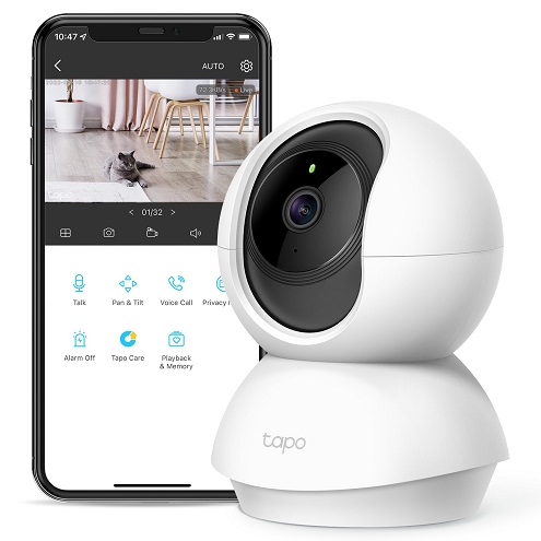 TP-Link Tapo Pan/Tilt Security Camera for Baby Monitor, Pet Camera w/ Motion Detection, 1080P, 2-Way Audio, Night Vision, Cloud & SD Card Storage, (Tapo C200),  Only $19.99