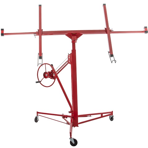 VEVOR 16FT Drywall Lift Sheetrock Lift, 150lb Weight Capacity Drywall Panel Hoist Jack, Construction Tools with Adjustable Telescopic Arm & 3 Lockable Rolling Caster, Now Only $217.99,