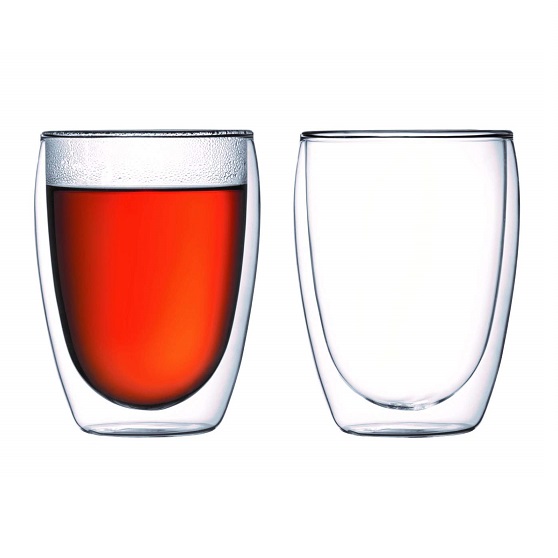 Bodum Pavina 双层保温玻璃杯，12 oz容量，2个装，原价$27.00，现仅售$11.99