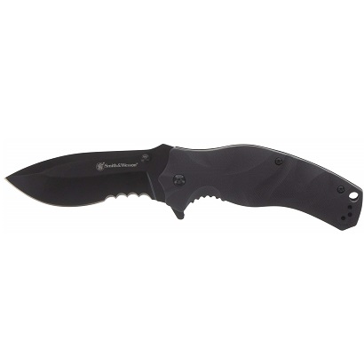 Smith & Wesson unisex adult Clam Folding Knife, Black, One Size US, List Price is $34.99, Now Only $17.56