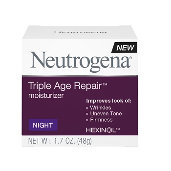 Neutrogena Triple Age Repair Anti-Aging Night Cream with Vitamin C; Fights Wrinkles & Evens Tone, Firming Anti-Wrinkle Face & Neck Cream; Glycerin & Shea Butter, 1.7 oz  Only $13.29