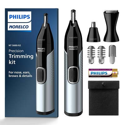 Philips Norelco Nose Trimmer 5000 for Nose, Ears, Eyebrows Trimming Kit, NT5600/62 Latest Version Nosetrimmer 5000, List Price is $19.99, Now Only $16.96, You Save $3.03