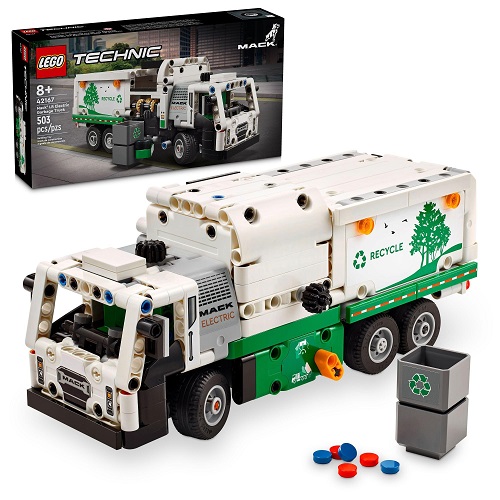 LEGO Technic Mack LR Electric Garbage Truck Toy, Buildable Kids Truck for Pretend Play, Great Gift for Boys, Girls and Kids Ages 8 and Up who Love Recycling Truck Toys and Vehicles, 42167,  $26.39
