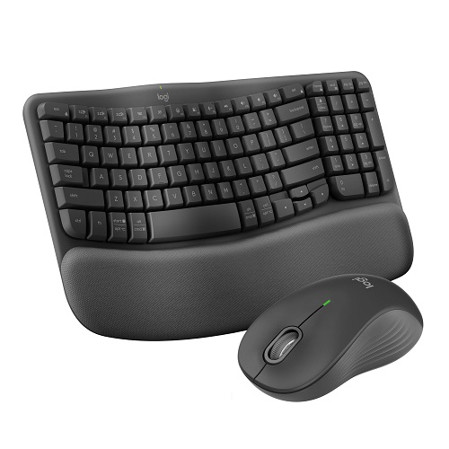 Logitech Wave Keys MK670 Combo, Wireless Ergonomic Keyboard with Signature M550 L Wireless Mouse, Comfortable Natural Typing, Bluetooth, Logi Bolt, for Multi-OS, Windows/Mac $70.94