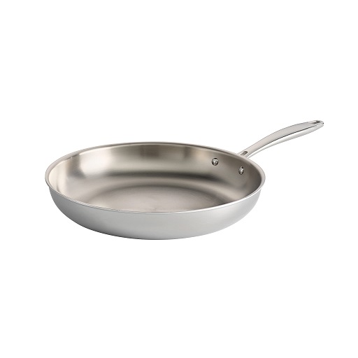 Tramontina Fry Pan Stainless Steel Tri-Ply Clad 12-inch, 80116/007DS 12-inch FRY PAN Cookware, List Price is $70, Now Only $33.00