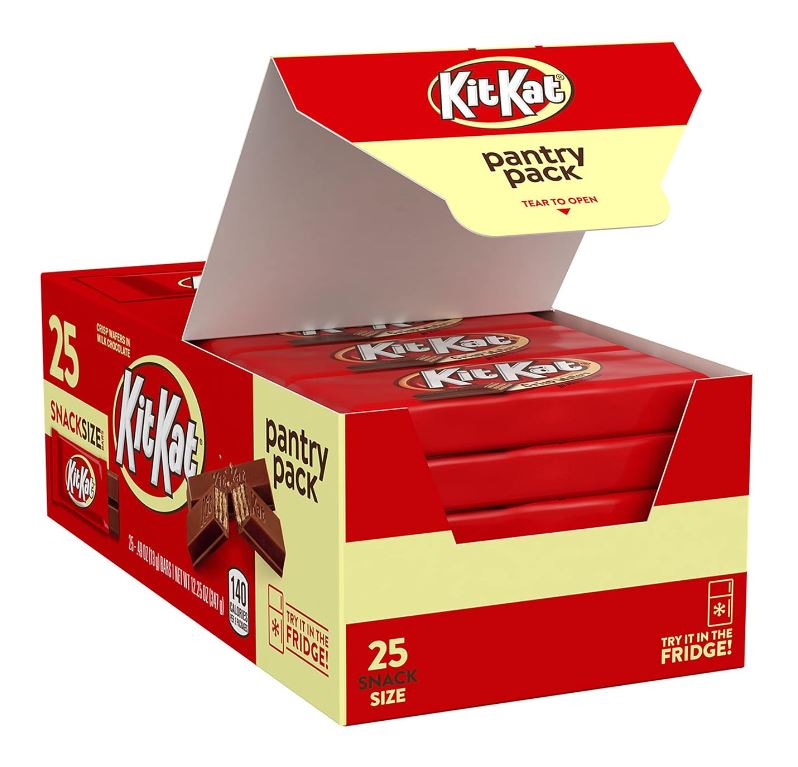 KIT KAT Milk Chocolate Wafer Snack Size, Candy Pantry Pack, 12.25 oz (25 Pieces)