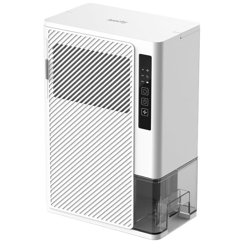 Aeocky 500 Sq. Ft Rotary Desiccant Dehumidifiers for Home with Drain Hose, 85oz 5 pint/day 2019 DOE Never Frost Quiet Small Dehumidifier, For Bedroom, Bathroom, RV, Closet, Basement