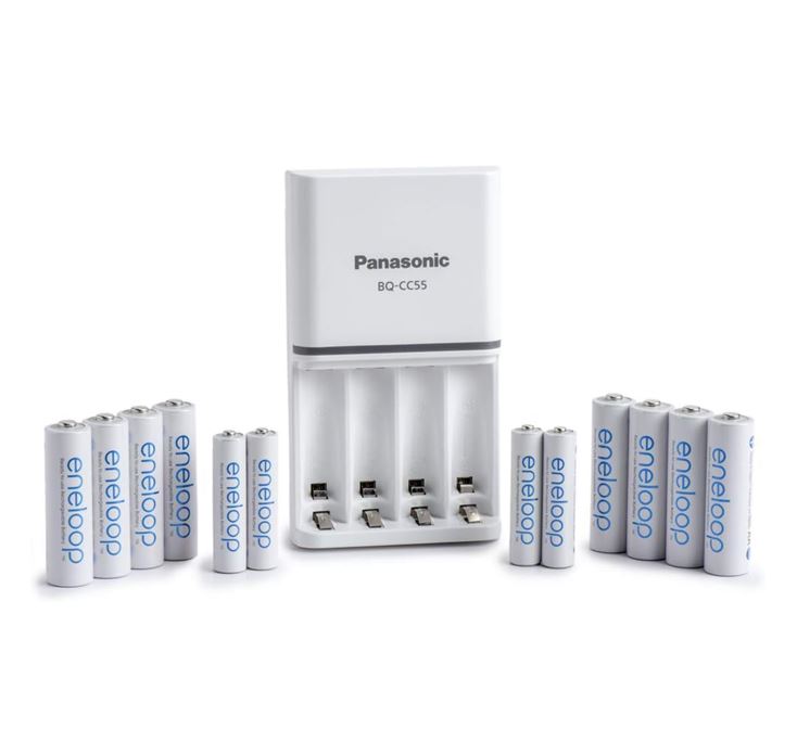 超高好評！Panasonic松下eneloop 愛樂普充電電池套裝，包括8節AA、4節AAA充電電池 和充電器，可3 小時快充，現僅售$39.88免運費！