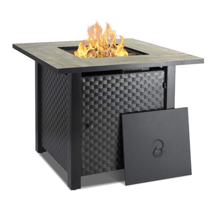 限时特价！Camplux 户外燃气火盆桌，陶瓷桌面，30 英寸，带盖，带熔岩，50,000 BTU 可调节火焰，自动点火，现仅售$207.99 （20% off）免运费！