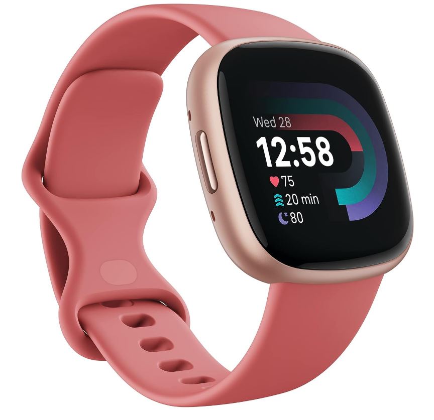 母亲节好礼！Fitbit Versa 4 健身智能手表，具有日常准备功能、GPS、24/7 心率、40 多种锻炼模式、睡眠跟踪等，粉沙色，含两条表带，仅售$199.95