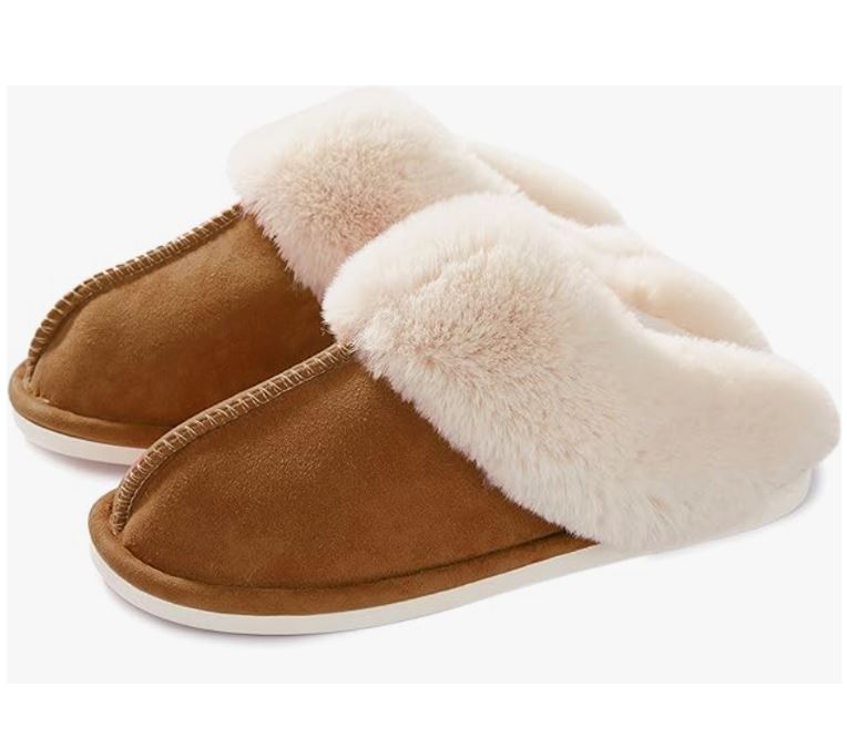 Donpapa Womens Slipper Memory Foam Fluffy Soft Warm Slip On House Slippers,Anti-Skid Cozy Plush for Indoor Outdoor