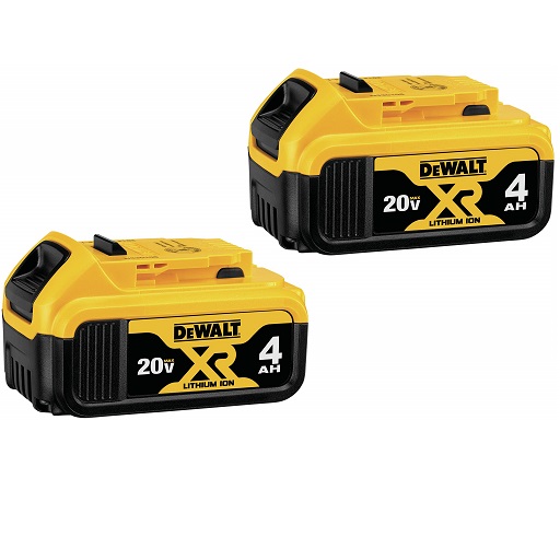 DEWALT 20V MAX* XR Battery, 4.0-Ah, 2-Pack (DCB204-2),   Only $106.99