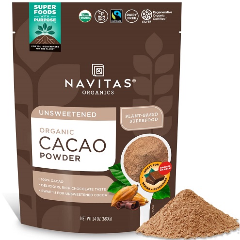 Navitas Organics Organic Cacao Powder, Non-GMO, Fair Trade, Gluten-Free, 24 Ounce Cacao Powder 24 Ounce (Pack of 1), Now Only $14.29