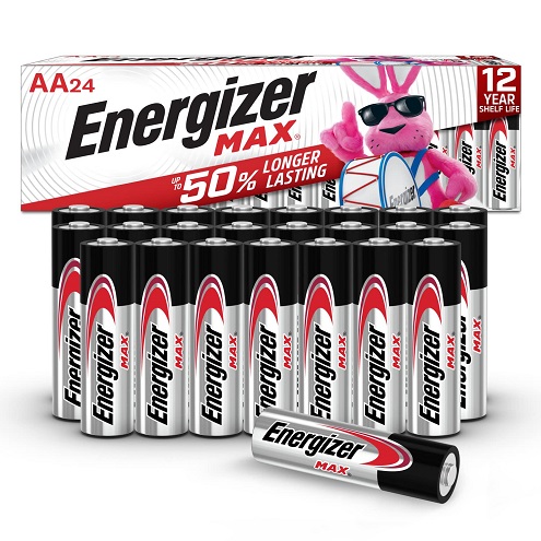Energizer AA Batteries Double A Max Alkaline Battery, 24 Count, List Price is $19.98, Now Only $13.59