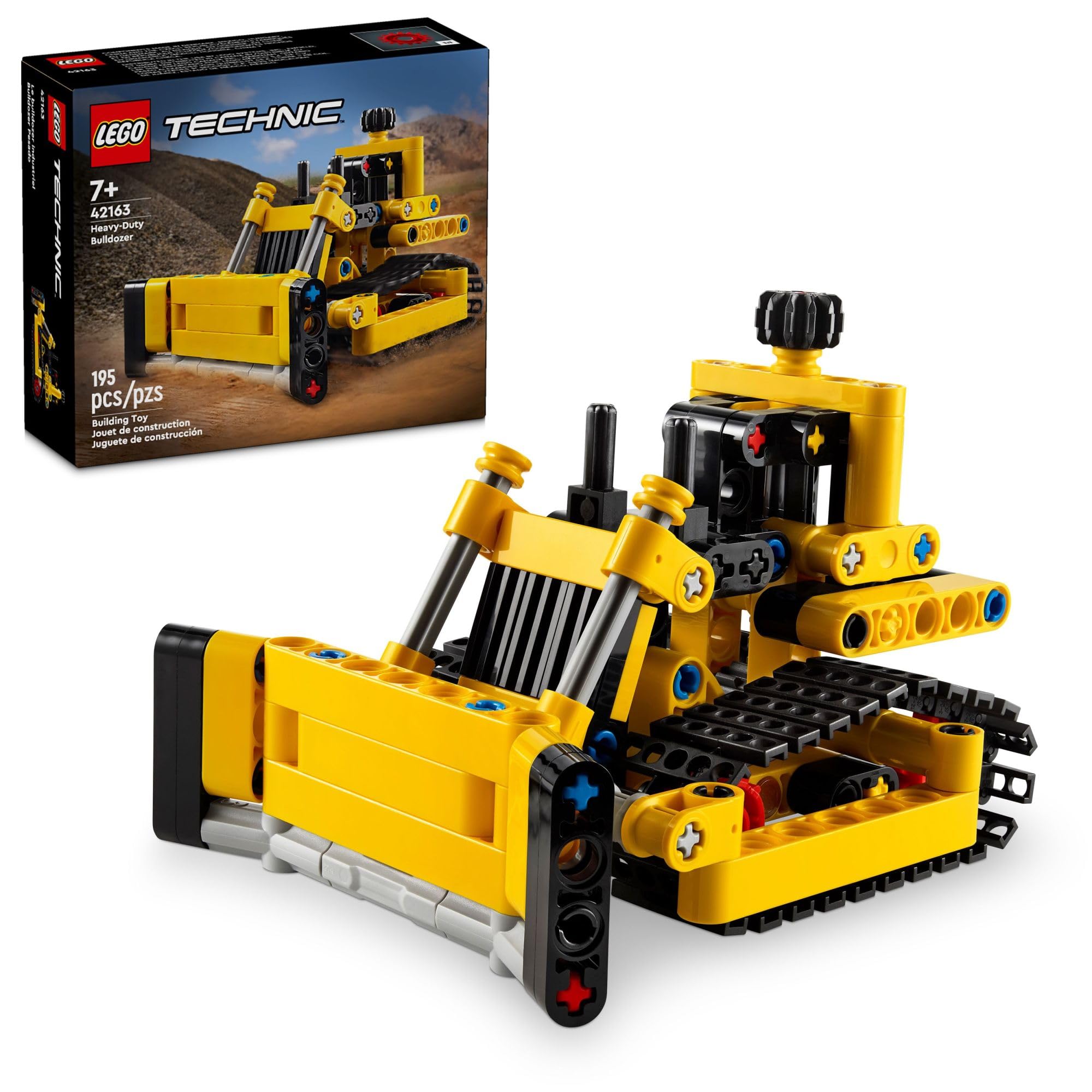 LEGO Technic Heavy-Duty Bulldozer Building Set, Kids’ Construction Toy, Vehicle Gift for Boys and Girls Ages 7 and Up, 42163, List Price is $12.99, Now Only $10.99, You Save $2