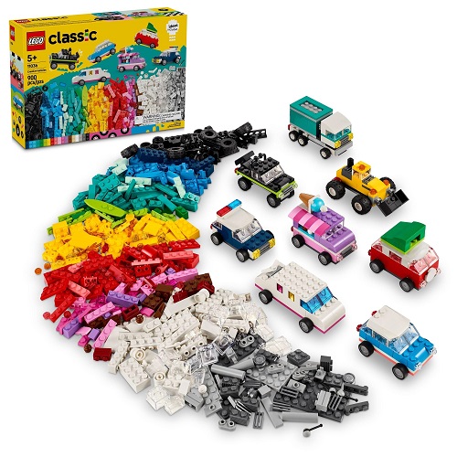 LEGO Classic Creative Vehicles, Colorful Construction Brick Building Kit with Ice Cream Truck, Police Car Toy, Model City Cars and More, Gift or Car Toy for  Ages 5 and Up, 11036,  Only $46.74