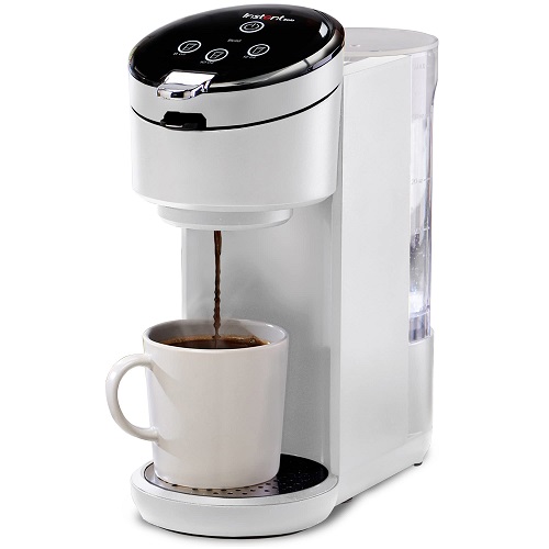 Instant Pot K-Cup Pod Compatible Single Serve Coffee Maker with Reusable Pod and Bold Setting, 8-12oz, 40oz Reservoir, White,  Only $40.09