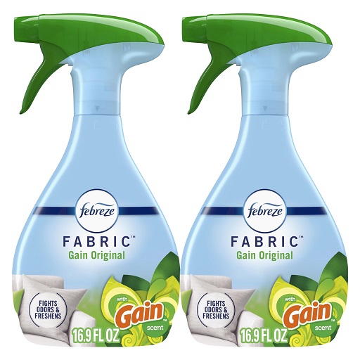 Febreze Odor-Fighting Fabric Refresher with Gain, Original, 16.9 fl oz, Pack of 2, List Price is $9.99, Now Only $4.18