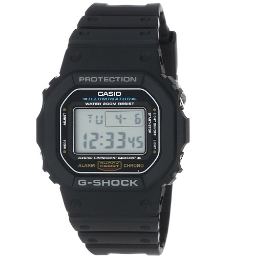 周董同款！史低價！Casio卡西歐 DW5600E-1V男款運動電子腕錶，原價$54.99，現僅售$29.49，免運費！
