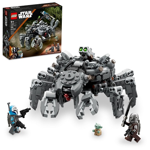 LEGO Star Wars Spider Tank 75361, Building Toy Mech from The Mandalorian Season 3, Includes The Mandalorian with Darksaber, Bo-Katan, and Grogu 'Baby Yoda' Minifigures,  Only $39.99