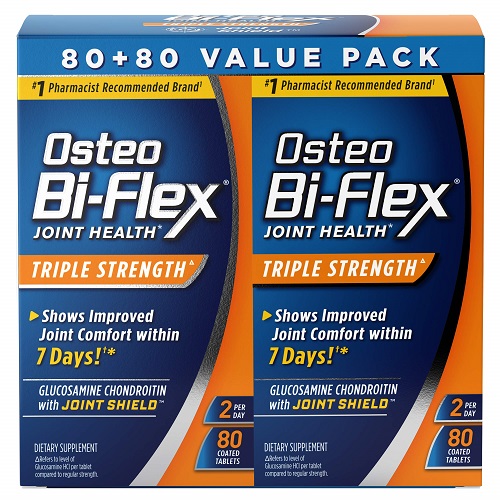 史低價！Osteo Bi-Flex 三倍效超濃縮維骨力，80片/瓶，共2瓶，現點擊coupon后僅售$19.49，免運費！