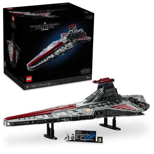 LEGO Star Wars Venator-Class Republic Attack Cruiser, Ultimate May The 4th Collectibles, Series Building Set with Captain Rex Minifigure,Stress Relief Clone Wars Activity, 75367,  Only $649.95