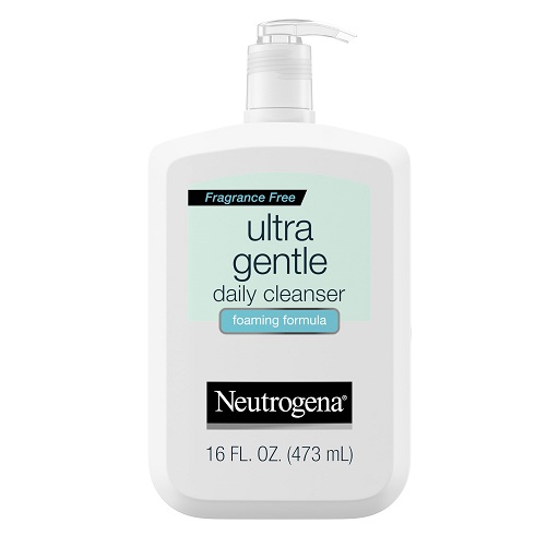 Neutrogena Ultra Gentle Foaming and Hydrating Face Wash for Sensitive Skin, Gently Cleanses Without Over Drying, Oil-Free, Soap-Free, 16 fl. oz Daily Cleanser - 16 Ounce Only $9.31