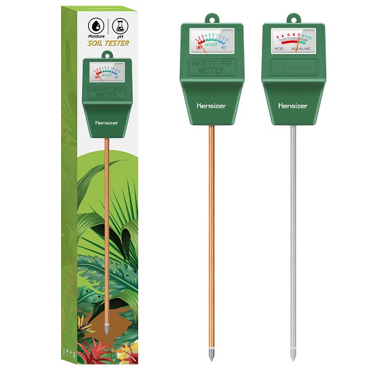Kensizer Soil Tester, Soil Moisture/pH Meter, Gardening Farm Lawn Test Kit Tool, Digital Plant Probe, Water Hydrometer for Indoor Outdoor, No Battery Required, Now Only $11.69