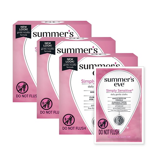 史低價！Summer's Eve 女性私處清潔濕巾，敏感肌適用，16張/盒，共3盒，原價$10.99，現點擊coupon后僅售$3.58，免運費