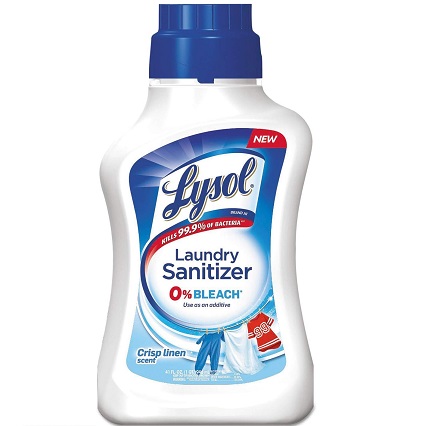 Lysol Laundry Sanitizer Additive, Sanitizing Liquid for Clothes and Linens, Eliminates Odor Causing Bacteria, Crisp Linen, 41oz, List Price is $7.99, Now Only $3.64