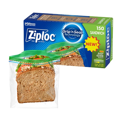 Ziploc 食品保鲜袋 ，共150个，原价$9.95，现仅售$6.39。 $10买2件