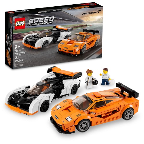 LEGO Speed Champions McLaren Solus GT & McLaren F1 LM 76918, Featuring 2 Iconic Race Car Toys, Hypercar Model Building Kit, Collectible 2023 Set,  Only $28.99
