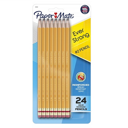 史低價！Paper Mate EverStrong #2 鉛筆，加強型不易斷， 24 支，原價$11.5，現僅售$3.38，免運費！