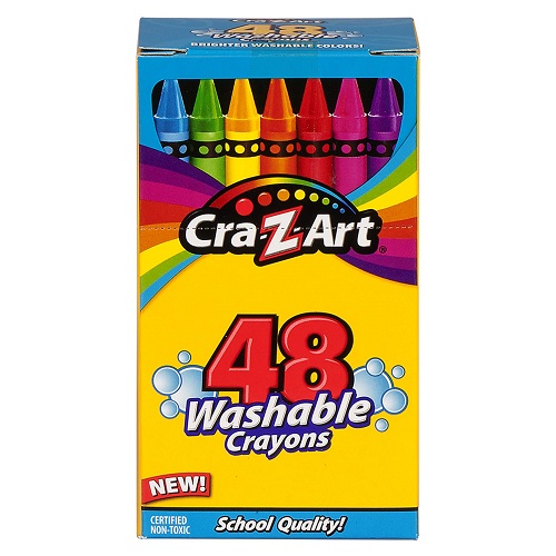 白菜價！Cra-Z-Art 可水洗經典蠟筆48 支裝，多種顏色， 原價$3.59，現僅售$0.70