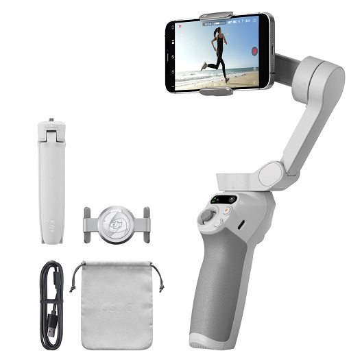 DJI Osmo Mobile SE Intelligent Gimbal, 3-Axis Phone Gimbal, Portable and Foldable, Android and iPhone Gimbal with ShotGuides, Smartphone Gimbal with ActiveTrack 6.0, Only $89