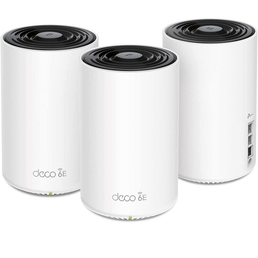 TP-Link Deco AXE5400 Tri-Band WiFi 6E Mesh System(Deco XE75 Pro) - 2.5G WAN/LAN Port, Covers up to 7200 Sq.Ft,3 Pack, $349.99