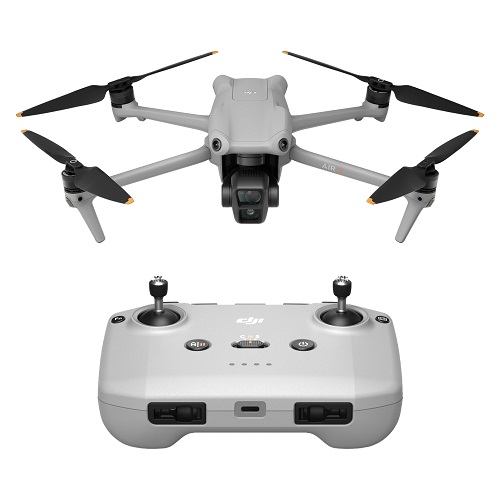 DJI Air 3 (DJI RC-N2), Drone with Medium Tele & Wide-Angle Dual Primary Cameras, 46-Min Max Flight Time, Omnidirectional Obstacle Sensing, 48MP Photos, 4K/60fps HDR,  Only $879
