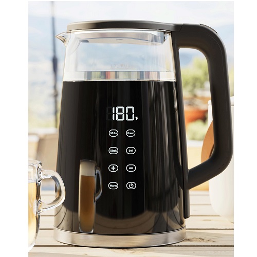 Veken Electric Tea Kettle, BPA Free, 1.7 Liter/ 1500W, Digital Display Temperature Control, Keep Warmer, Hot Water Boiler Heater Pot, Automatic Shut Off, Boil Dry Protection, Glass Only $15.48