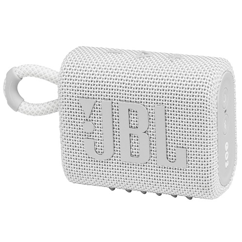 JBL Go 3: Portable Speaker with Bluetooth, Built-in Battery, Waterproof and Dustproof Feature - White GO3 White, List Price is $49.95, Now Only $39.85, You Save $10.1