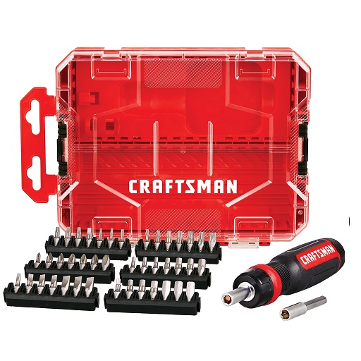 CRAFTSMAN RATCHETING SCREWDRIVER, 44PC (CMHT68017), Red, List Price is $29, Now Only $19.98, You Save $9.02