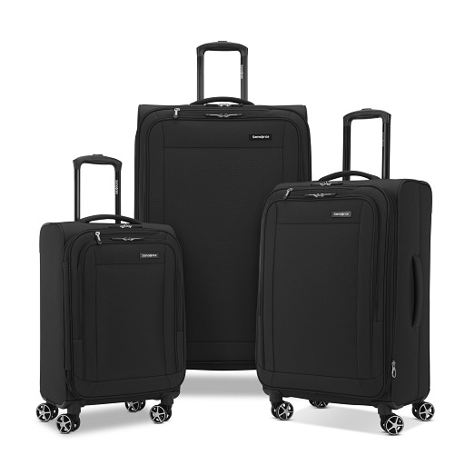 Samsonite Saire LTE Softside Expandable Luggage with Spinners | Black | 3PC (CO/MED/LG) 3-Piece Set (20/25/28) Black, List Price is $509.99, Now Only $234.76, You Save $275.23