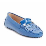 Tod's 寶藍色漆皮豆豆鞋