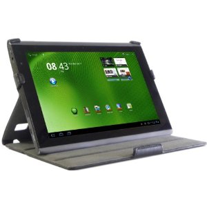 VIPERTEK Premium Slim Leather Case Folio with Built-In Stand for Acer Iconia Tab A500 10.1-Inch Android Tablet Wi-Fi (Black) $19.98
