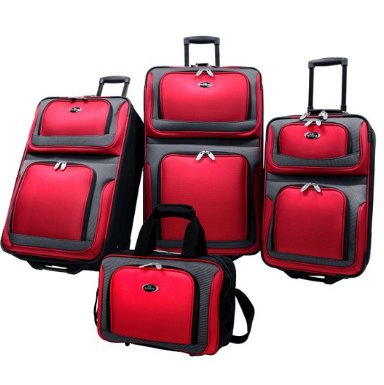 US Traveler New Yorker 4 Piece Luggage Set Expandable Starts, $69.99
