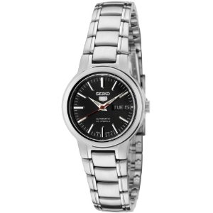 Seiko Women's Automatic Black Dial Stainless Steel Watch $64.49